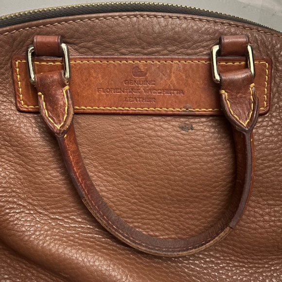 Dooney & Bourke Genuine Florentine Vacchetta Leather Purse Brown Crossbody - Picture 5 of 15